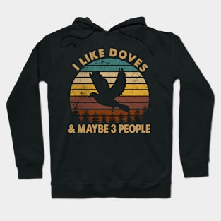 Whispering Wings Stylish Doves Tee Hoodie